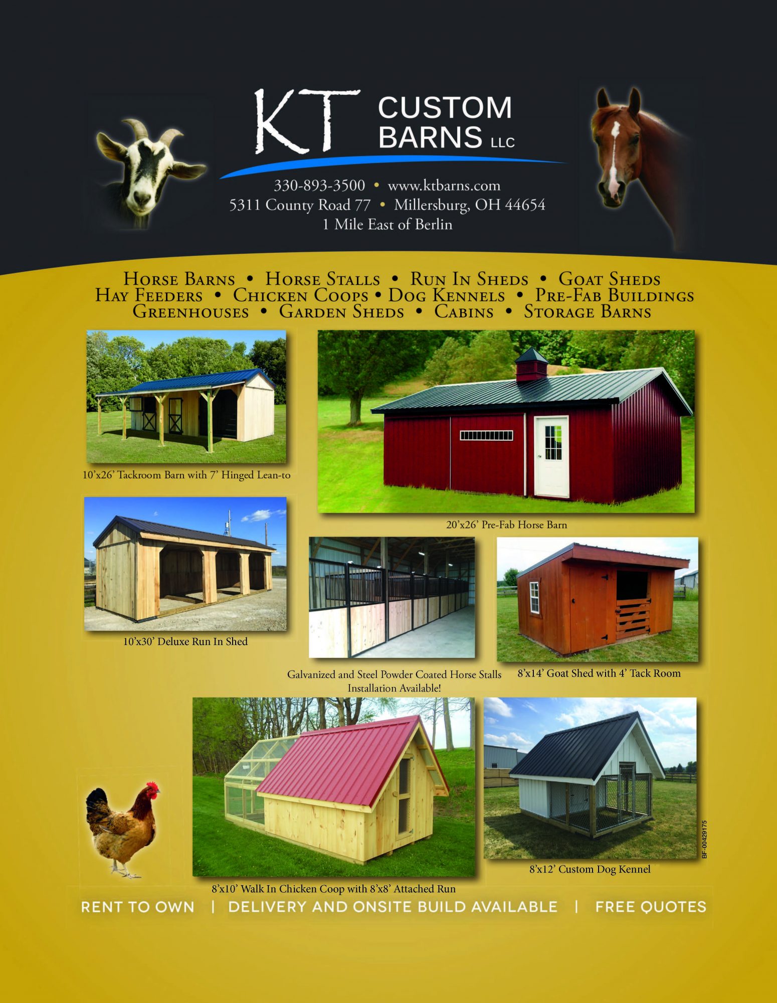 Kt Custom Barns Llc Ohios Amish Country