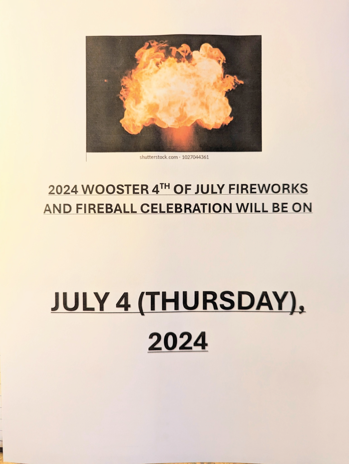 Wooster 4th of July Fireworks and Fireball Festival and Celebration